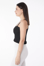 Yazlık Triko Crop Siyah (Beden: Standart) - Görsel 3