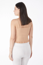 Yazlık Triko Crop Vizon (Beden: Standart) - Görsel 2