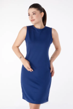 Bisiklet Yaka Kadın Mini Elbise Lacivert (Beden: L) - Görsel 5