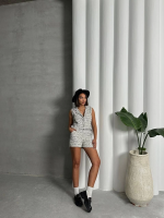 Yelekli Şort Takım Beyaz (Beden: M) - Görsel 3