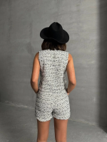 Yelekli Şort Takım Beyaz (Beden: L) - Görsel 2