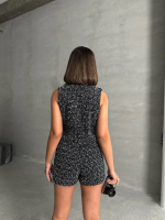 Yelekli Şort Takım Siyah (Beden: S) - Görsel 3