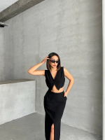 Çilek Takım Etek Yelek Siyah (Beden: M) - Görsel 5