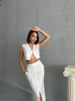 Çilek Takım Etek Yelek Beyaz (Beden: Xl) - Görsel 4