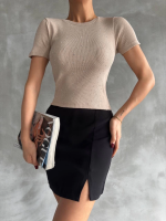 Taş Baskılı Kaş Korse Bluz Bej (Beden: Standart)