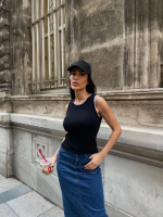 Kaşkorse Kumaş Bluz Siyah (Beden: Standart) - Görsel 3