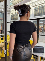 Fiyonklu Bluz Siyah (Beden: S) - Görsel 2