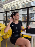 Fiyonklu Bluz Siyah (Beden: L) - Görsel 3