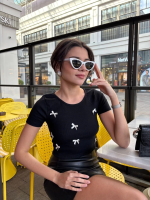 Fiyonklu Bluz Siyah (Beden: L) - Görsel 4