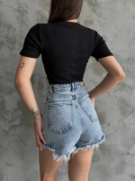 Üçlü Kalp Nakışlı Bluz Siyah (Beden: Standart) - Görsel 5