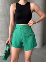 Tek Cepli Şort Etek Yeşil (Beden: M) - Görsel 2