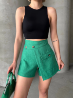 Tek Cepli Şort Etek Yeşil (Beden: M) - Görsel 4