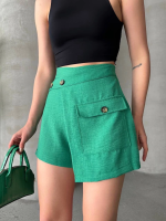 Tek Cepli Şort Etek Yeşil (Beden: M) - Görsel 5