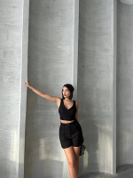 Şortlu Keten Takım S255014 Siyah (Beden: S) - Görsel 3