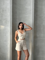 Şortlu Keten Takım S255014 Bej (Beden: Xl) - Görsel 3