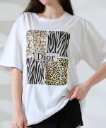 Karma Desenli Oversize Tişört Beyaz (Beden: L) - Görsel 3