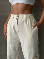 Jogger Lastik Paça Pantolon Bej (Beden: S) - Görsel 6