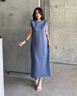 Vatkalı Elbise Mor (Beden: M)