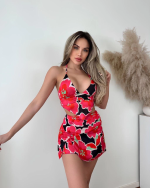 Kırmızı Desenli Alt Üst Takım (Beden: M) - Görsel 2