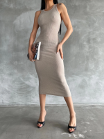 Halter Elbise Bej (Beden: Standart)