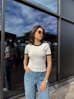 Biyeli Bluz Beyaz (Beden: L) - Görsel 4