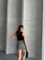 Varaklı Bluz Siyah (Beden: Standart) - Görsel 2