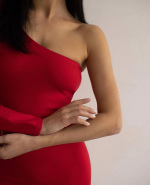 Tek Kol Elbise Kırmızı (Beden: S) - Görsel 2