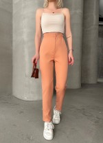 Beli Lastikli Karamel Pantolon Somon (Beden: M)