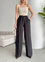 Beli Çapraz Pantolon Siyah (Beden: M)