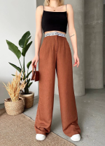 Flamlı Kahve Pantolon (Beden: S) - Görsel 6