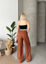 Flamlı Kahve Pantolon (Beden: M) - Görsel 5