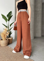 Flamlı Kahve Pantolon (Beden: L) - Görsel 2