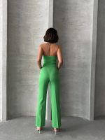 Palazzo Pantolonlu Alt Üst Takım Yeşil (Beden: S) - Görsel 6