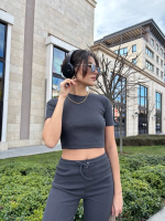 Bol Paça Pantolonlu Alt Üst Takım Antrasit (Beden: S) - Görsel 3