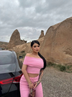 Madonna Yaka Bol Paça Pantolonlu Takım Pembe (Beden: M) - Görsel 6