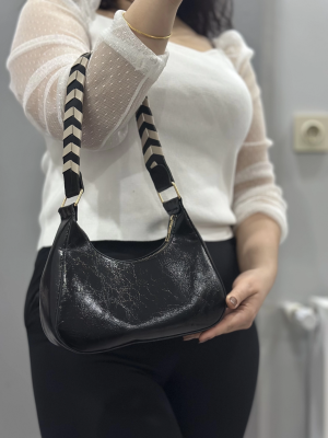 Kraş Siyah Cilt Çanta (Beden: Standart)