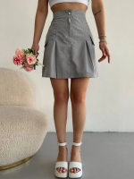 Cepli Paraşüt Etek S241021 Gri (Beden: M) - Görsel 3