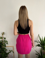 Üç Taşlı Mini Etek Fuşya (Beden: M) - Görsel 2