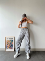 Paraşüt Pantolon Gri (Beden: M) - Görsel 6