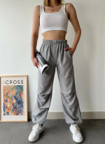 Paraşüt Pantolon Gri (Beden: L) - Görsel 4