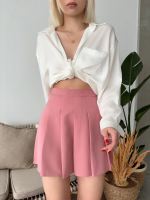 Atlas Belden Pileli Etek S24930 Pudra (Beden: L) - Görsel 2