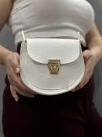 Klasik Kapaklı Beyaz Cilt Çanta (Beden: Standart)