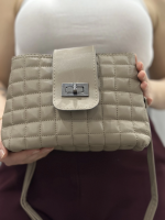 Kapaklı Kapitone Vizon Cilt Çanta (Beden: Standart) - Görsel 5