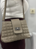 Kapaklı Kapitone Vizon Cilt Çanta (Beden: Standart) - Görsel 2