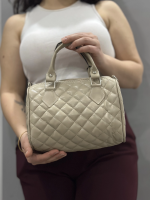 Kapaksız Kapitone Bej Cilt Çanta (Beden: Standart) - Görsel 2