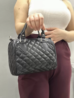 Kapaksız Kapitone Siyah Cilt Çanta (Beden: Standart)