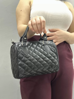 Kapaksız Kapitone Siyah Cilt Çanta (Beden: Standart) - Görsel 3