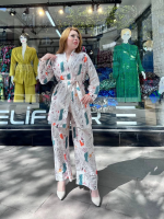 Ceketli Baskılı Takım Beyaz (Beden: S) - Görsel 2