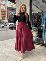 Kraş Etek Bordo (Beden: Standart) - Görsel 3