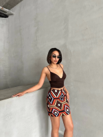 Etnik Desen Etek S25470 Kırmızı (Beden: S) - Görsel 2